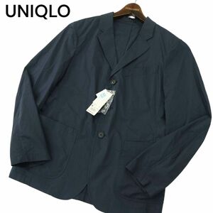 【新品 未使用】 UNIQLO ユニクロ 通年 ドライ ライトウェイト テーラード ジャケット Sz.M　メンズ ネイビー　A4T03801_4#O