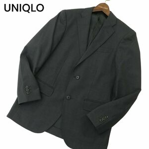 UNIQLO ユニクロ 通年 背抜き★ REGULAR FIT 2B テーラード ジャケット Sz.S　メンズ ダークグレー　A4T03654_4#O