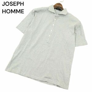 JOSEPH HOMME ジョセフ オム 春夏 半袖 鹿の子★ ポロシャツ Sz.50　メンズ グレー 大きいサイズ　A4T03605_4#A