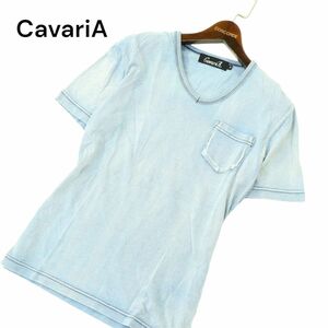 CavariA キャバリア 春夏 ウォッシュ加工★ 半袖 ポケット カットソー Tシャツ Sz.44　メンズ　A4T03894_4#D