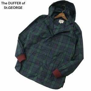 The DUFFER of St.GEORGE ダファー オブ セントジョージ ブラックウォッチ チェック★ フード シャツ ブルゾン Sz.L メンズ　A4T04240_4#C