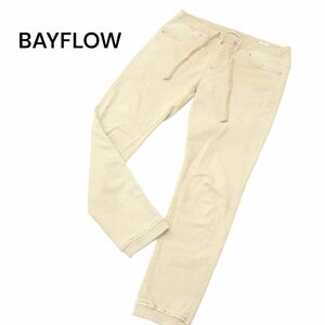 BAYFLOW ベイフロー 通年 USED加工★ イージー ストレッチ スウェット デニム ジョガー パンツ ジーンズ Sz.4　メンズ　A4B02121_4#R