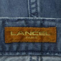 LANCEL ランセル 春夏 刺繍★ テンセル ワイド デニム パンツ ジーンズ Sz.31　メンズ 日本製　A4B02058_4#P_画像8