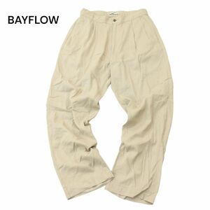 22SS★ BAYFLOW ベイフロー 春夏 麻 リネン★ タック パンツ Sz.3　メンズ　A4B02118_4#P