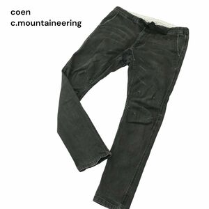 coen c.mountaineering コーエン USED加工★ 膝立体 ストレッチ クライミング デニム パンツ ジーンズ Sz.S　メンズ　A4B02112_4#R