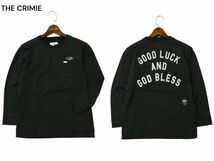 THE CRIMIE クライミー 通年 【GOOD LUCK AND GOD BLESS】 ヘンリーネック 長袖 カットソー Tシャツ Sz.S　メンズ 灰 日本製　A4T03578_4#F_画像1