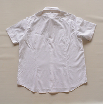 【 鎌倉シャツ Maker's Shirt 】白 ホリゾンタルカラー 半袖シャツ XL_画像4