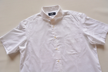 【 鎌倉シャツ Maker's Shirt 】白 ホリゾンタルカラー 半袖シャツ XL_画像2