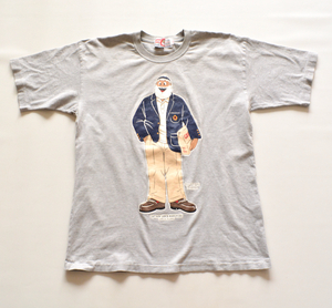 [ Captain Santa ] back print equipped short sleeves T-shirt M /80s Vintage 