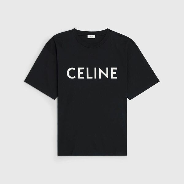 CELINE ルーズTシャツ コットンジャージーブラック / ホワイト