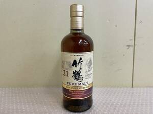 未開栓/NIKKA/ニッカ/竹鶴/21年/ピュアモルト/ノンチルフィルタード/80th Anniversary Bottled in 2014/80周年記念ラベル/48%/700ml/