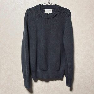 美品 Maison Margiela Simple Glay Knit マルジェラ セーター ニット クルーネック 無地 