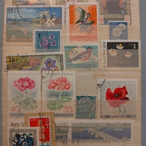 *3497 外国切手まとめ売り コレクション 使用済 消印あり 消印なし バラ 動物 植物 オリンピック 偉人 万博 長期保管品の画像7