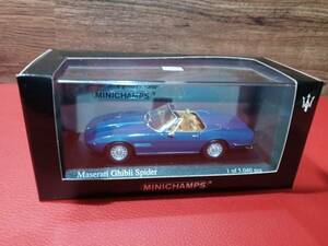 MINICHAMPS 1/43 Maserati Ghibli Spider 1969 (Blue metallic) マセラティ・ギブリ ジョルジェット・ジウジアーロ