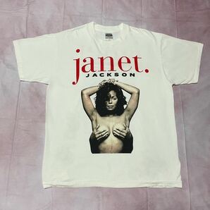 JANET JACKSON ジャネットジャクソン White Tシャツ Lサイズの画像1