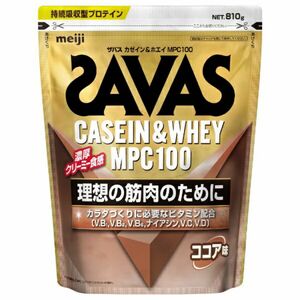 明治 ザバス(SAVAS) カゼイン&ホエイ MPC100 ココア味 810g