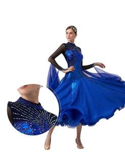 NEW 社交ダンスドレス・モダンドレス・スタンダードドレス オーダーメイド、最高品質modern-760
