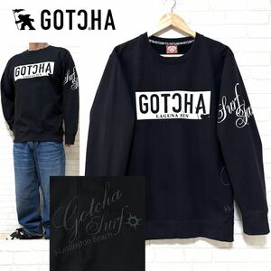 GOTCHA ガッチャ クルーネック スウェットシャツ プリントロゴ