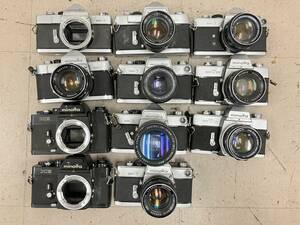 【大量11個】 ミノルタ Minolta SR-7 SR-1 Auto Rokkor-PF 55mm F1.8 等 フィルムカメラ ボディレンズセット シリーズ まとめ ジャンク D53