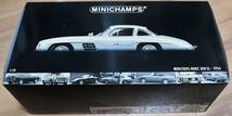 ミニチャンプス 1/18 メルセデスベンツ 300SL 1954 ガルウイング シルバー/赤内装 初版 ブラインドボックス 品番 180 039000 _画像9