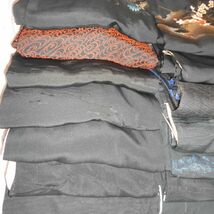 【大量】黒羽織　まとめて21点　まとめ売り 正絹　漆・刺繍　リメイク/材料/素材/手芸材料_画像2
