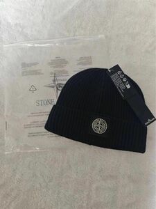 STONE ISLAND BEANIE BLACK ニット帽 ブラック ビーニー