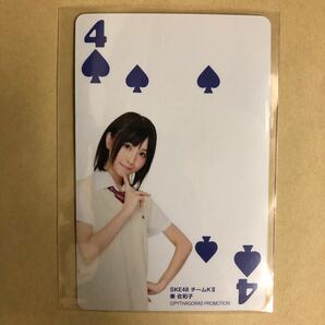 SKE48 秦佐和子 ピザハット トレカ アイドル グラビア カード トランプ タレント トレーディングカード 4 スペードの画像1