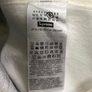 Supreme MM6 未使用品 Maison Margiela Foil Box Logo Hooded Sweatshirt White XL シュプリーム メゾンマルジェラ フォイル ロゴ パーカーの画像5
