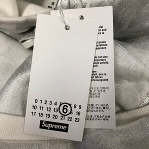 未使用品 Supreme MM6 Maison Margiela Foil Box Logo Hooded Sweatshirt White M シュプリーム メゾンマルジェラ フォイル ボックス ロゴの画像8