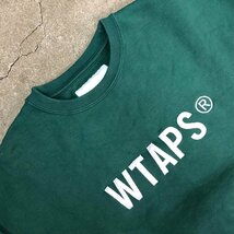 極美品 24ss Wtaps SIGN / SWEATER / COTTON. TSSC 03 GREEN ダブルタップス スウェット グリーン_画像3