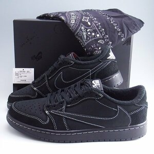 新古 未使用品 Travis Scott Nike Air Jordan1 Low OG SP Black Phantom us8.5 26.5cm トラヴィススコット ジョーダン1 ブラック