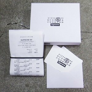 未使用品 Supreme x MM6 Maison Margiela Receipt Wallet White シュプリーム メゾンマルジェラ ウォレット 財布