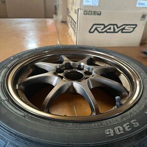 RAYS CE28 ブロンズ 5.5J+36 4本タイヤ付きの画像3