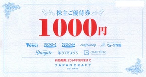 ジャパンクラフトホールディングス株主優待券 TOKAI 藤久 合計16000円分