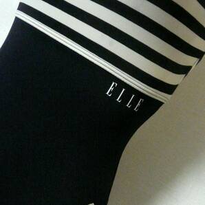 57★★*程度良好*ELLE*オシャレなボーダー柄*ハイカット*スポーツ水着*Mサイズ*★★の画像2