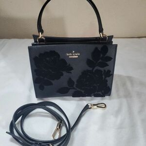 kate spade/ケイトスペード　2wayバッグ　花柄　ブラック/ショルダー/ハンドバッグ