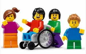 【新品未開封】レゴ 2000727 ミニフィグ 4体 車椅子 ポリバッグ