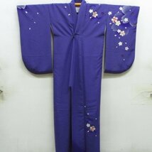 ★着物10★ 1円 絹 小振袖 袷 身丈172cm 裄67cm [同梱可] ☆☆_画像10