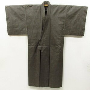 ★着物10★ 1円 絹 アンサンブル 男性用 大島紬 襦袢セット 袷 身丈142cm 裄68.5cm [同梱可] ☆☆☆の画像5