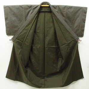 ★着物10★ 1円 絹 アンサンブル 男性用 大島紬 襦袢セット 袷 身丈142cm 裄68.5cm [同梱可] ☆☆☆の画像7