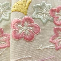 ★着物10★ 1円 絹 長襦袢 辻が花調 刺繍半衿付き 袖無双 身丈128cm 裄64.5cm [同梱可] ☆☆_画像8