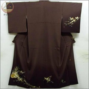 ★着物10★ 1円 絹 訪問着 作家物 袷 身丈167cm 裄67cm [同梱可] ☆☆