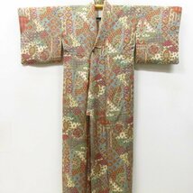 ★着物10★ 1円 絹 小紋 袷 身丈152cm 裄62.5cm [同梱可] ☆☆_画像7