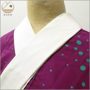 * kimono 10* 1 jpy .. long kimono-like garment polka dot sleeve peerless length 125cm.61.5cm [ including in a package possible ] **