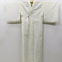 ★着物10★ 1円 化繊 小紋 夏物 水玉 単衣 身丈156cm 裄63.5cm [同梱可] ☆☆_画像6