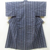 ★着物10★ 1円 木綿 浴衣 リップル 身丈152cm 裄63cm [同梱可] ☆☆_画像2