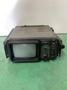  National white black tv TR-809F Showa Retro antique * Junk *