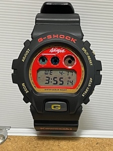 CASIO G-SHOCK DW-6900FS Ninja Kawasaki 25周年記念 　ブラック　レッド　コラボ腕時計