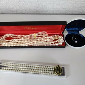 【E】ネックレス アクセサリー ブレスレット パール 真珠 イミテーション まとめて まとめ売り 約1.8kgの画像3