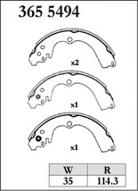 インプレッサ GF8 ブレーキシュー リア左右セット ディクセル RGXタイプ 3655494 DIXCEL リアのみ IMPREZA Xタイプ専用強化リヤシュー_画像2